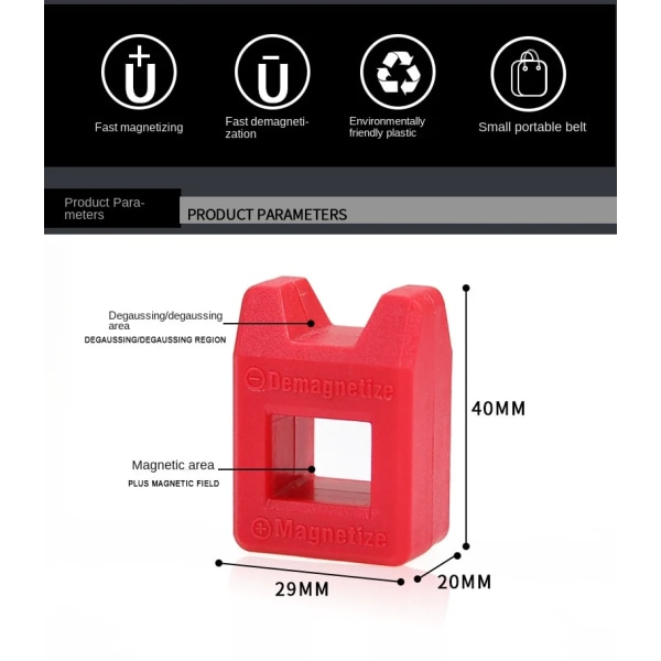 Magnetisaattori / magnetoija / demagnetisaattori ruuvimeisselipinsettimetallityökaluille Small Magnetizer 5