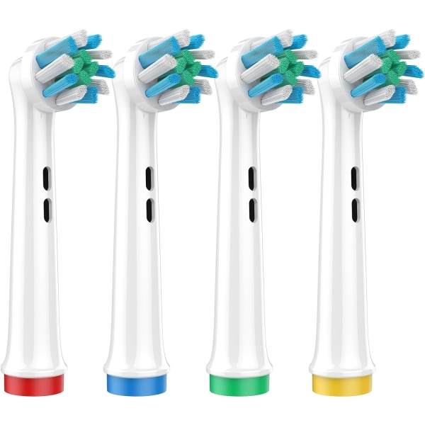 Udskiftning af elektrisk tandbørste 4-pak professionelle børstehoveder til familiegummipleje, snoede og vinklede børster til dybere plakfjernelse Pack of 4