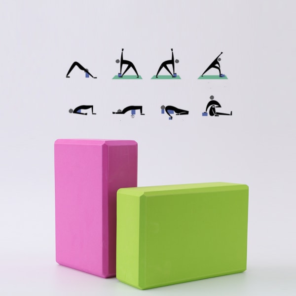 2 stk Yoga Blok Mursten Skummende Hjem Træning Træning Fitness Gym Sportsredskaber one size