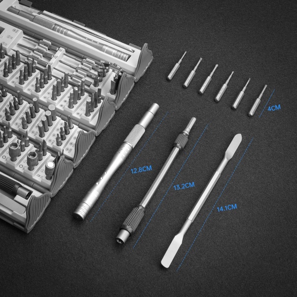 128 i 1 magnetisk præcisionsmekanisk værktøjssæt, miniskruetrækkersæt, egnet reparation til iPhone, bærbar computer, kamera, pc