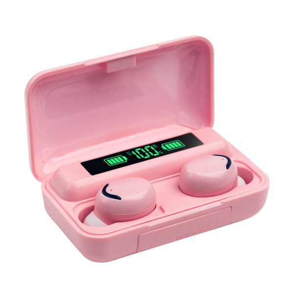 Ear Buds Langattomat nappikuulokkeet, Bluetooth 5.1 -kuulokkeet korvassa, Bluetooth -kuulokkeet sisäänrakennetulla mikrofonilla, USB case Pink