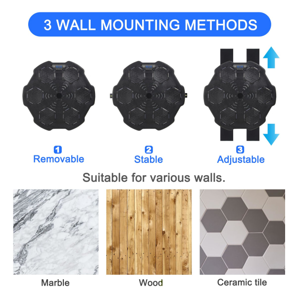 Musiikkinyrkkeilykone Älykäs nyrkkeilymusiikkiharjoituskone, seinänyrkkeily elektroninen nyrkkeilymatto Kotinyrkkeilyharjoittelu a3