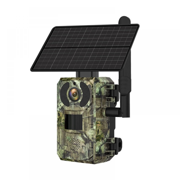 Wildlife Camera - Solar Wildlife Camera med PIR-bevegelsessensor, No-Glow infrarødt nattsynskamera European plug