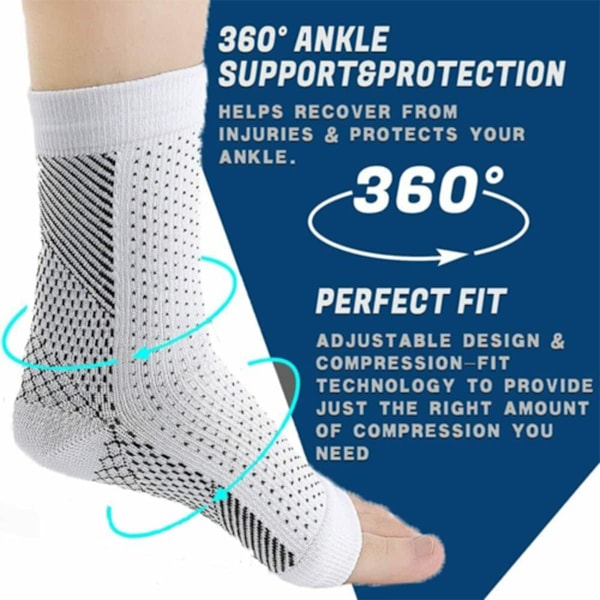 Sommer Hot Sale 2 par kompressionsstrømper til neuropatisk ankelstøtte strømper S/M