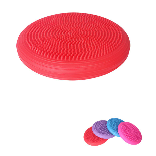 Sensory Kids' Wiggle Seat - Oppustelig Wobble Pude til klasseværelset, Balance Disc med pumpe - Fleksibel siddeløsning red