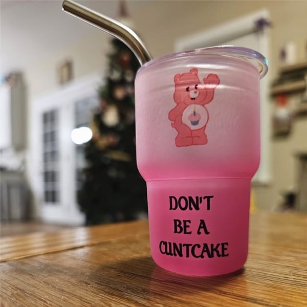 Swear Bears Cups, 3 oz, isolerat snapsglas, för fester, kök, hem eller alla typer av restauranger (halm ingår ej) Blue