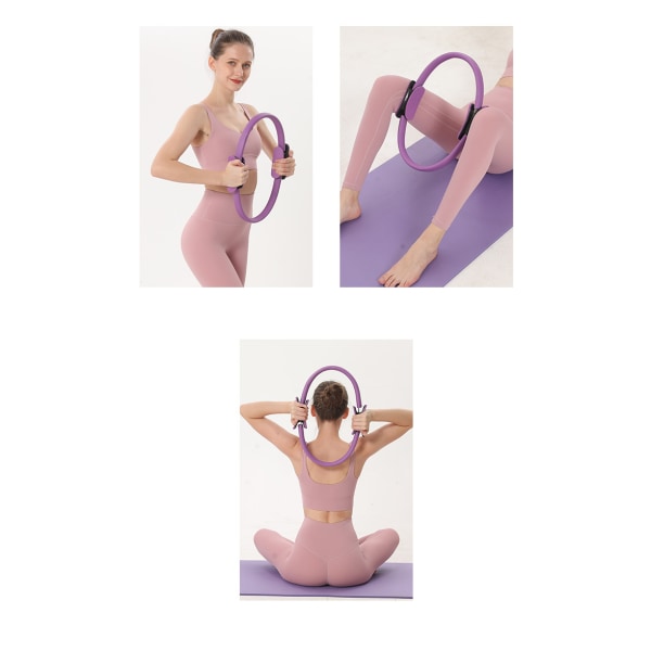 Pilates cirkel yoga cirkel yoga modstand ring magisk cirkel åben ryg cirkel fitness udstyr hjemmetræning fitness kit Pink