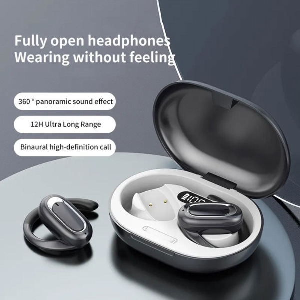 Bluetooth Earbuds 5.3 Trådlösa hörlurar Hörlurar för alla telefoner Black