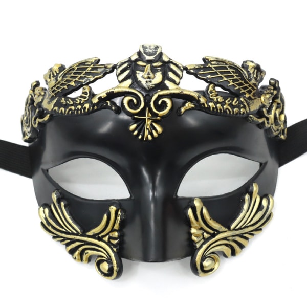 2-pak maskerademasker romerske græske hårmasker venetianske masker Halloween fest karneval Bryllupskarneval B