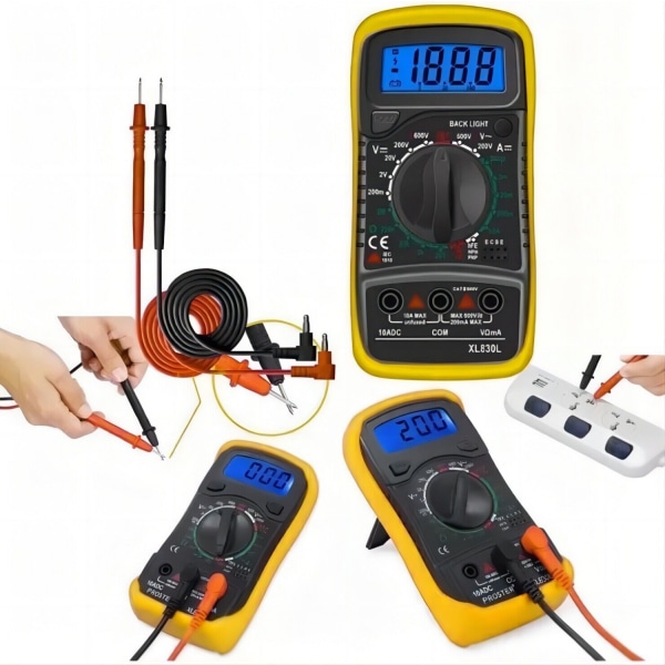 Profesjonelt digitalt multimeter Voltmeter Ohmmeter Amperemeter Multi Tester Meter