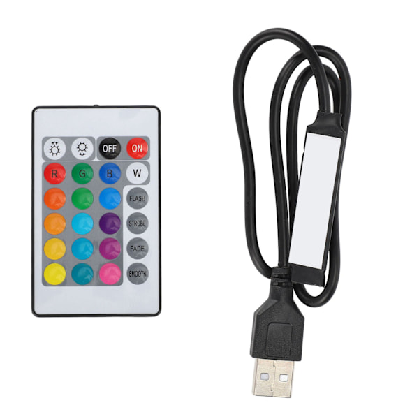 Sommarrea USB Bluetooth RGB Ljusremskontroller med Fjärrkontroll för 4-Pin 5V LED-ljusremsor