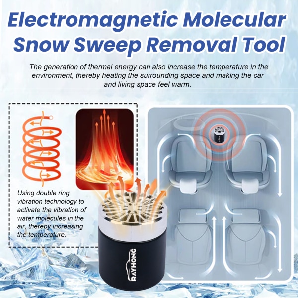 1/2/3X bilvindruta snöröjning för elektromagnetisk molekylär interferens Frostskydd snöröjningsinstrument Bil anti-is 1PCS