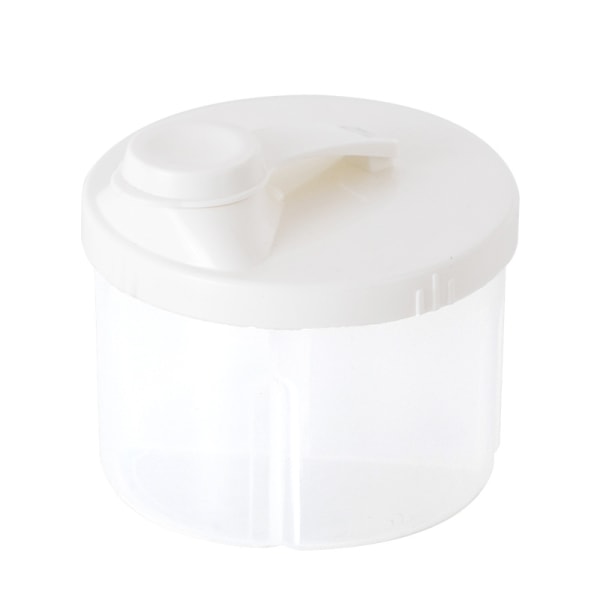 Baby mælkepulver formel dispenser | Baby formel container | Ikke-spild roterende fire-rums formelbeholder White