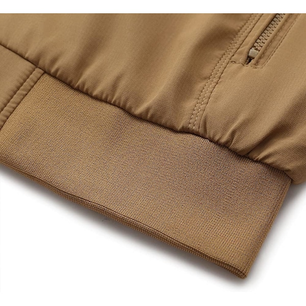 Sommarrea Herr Sommar Bomberjackor Casual Lättvikts Vindjacka Sportjacka Cargo Ytterkläder XS XS Khaki