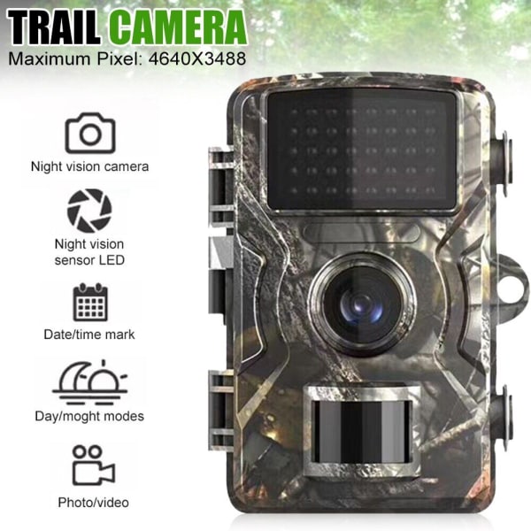 Wildlife Camera 12MP 1080P HD Trap Game Hunting Cam PIR Night Vision