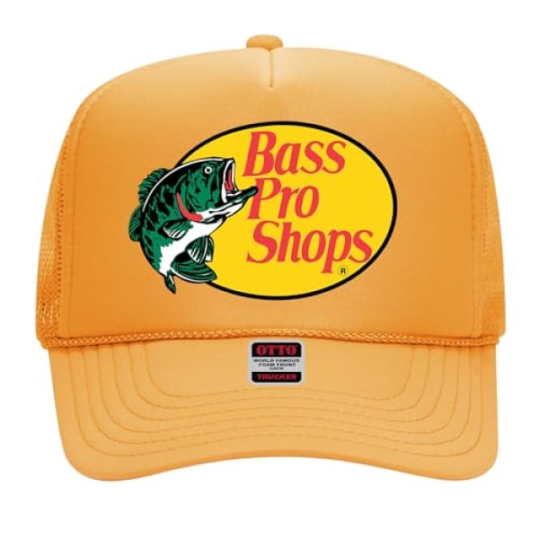 Original Bass Fishing Pro Trucker Hat - Premium Snapback för män och kvinnor - Western Hunting Camo Cowboy orange color