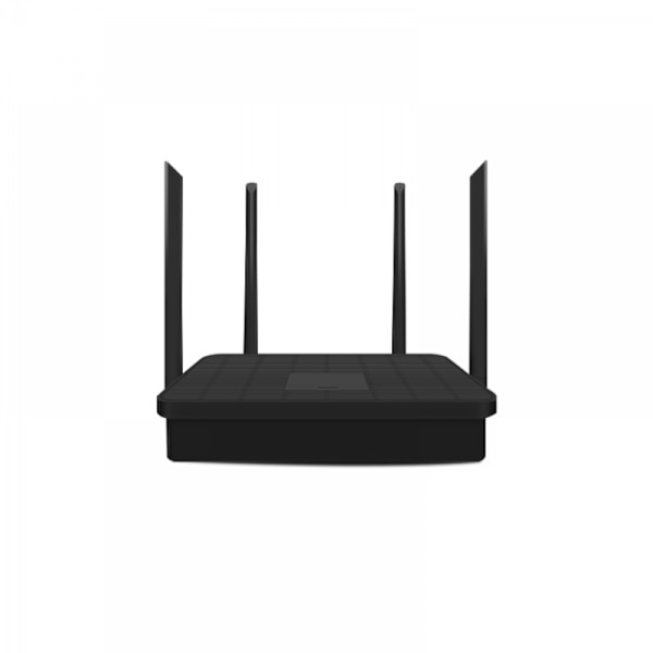 1200 Mbps WiFi-router Dual Band 2,4G/5Ghz WiFi 5 Gigabit trådløs internet-router (EU-stik) black