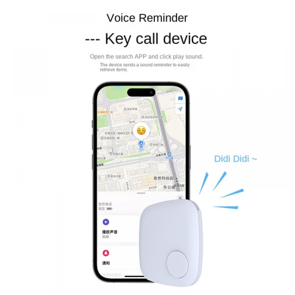 Bluetooth Tracker, Key Finder och Item Locator för nycklar, väskor och mer, Arbeta med Find My, Phone Finder iOS-kompatibel white