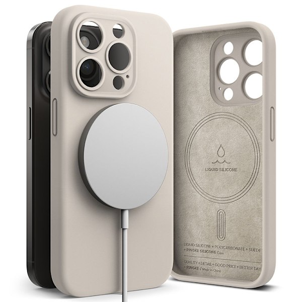 Sommarrea Ringke iPhone 15 Pro Skal MagSafe Silikon Sten 80