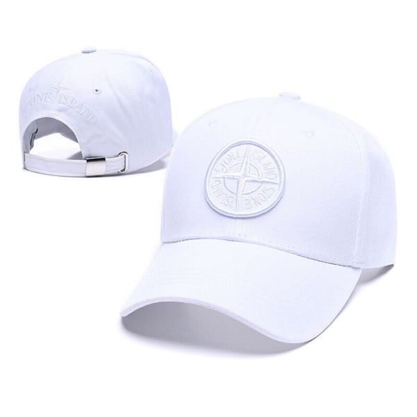 Sten ö Baseball Cap One Size Bra passform Uk Unisex Hat Justerbar White