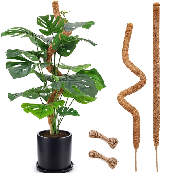 Moss Pole, 28in Bendable Coir Support for Monstera & Indoor Climbing Plants, Plant Stakes for Pothos and Philodendron in Pots 7mmx48 in