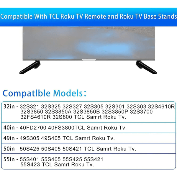 Universal TV-sokkelfødder - Udskiftningsstanderbase - Velegnet til de fleste 32-55 tommer tv'er - Nem montering - Køb nu