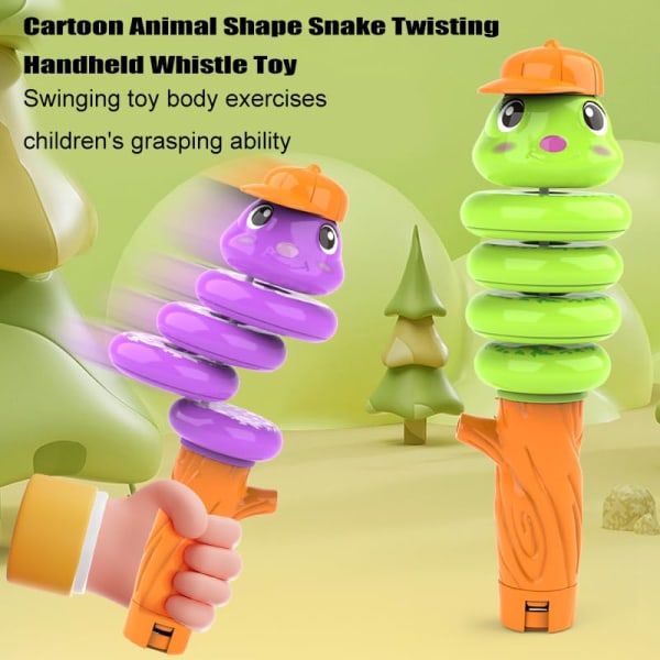 2024 uusi sarjakuva, eläinmuotoinen kädessä pidettävä pilli käärmelelu – luova ja hauska dekompressiolelu Purple