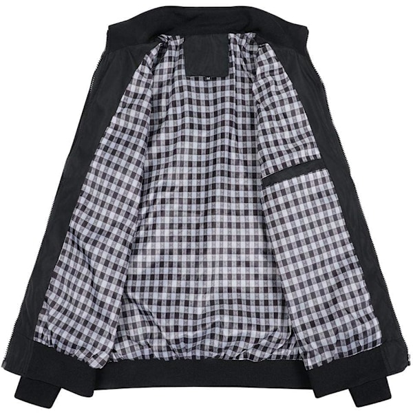 Sommarrea Herr Sommar Bomberjackor Casual Lättvikts Vindjacka Sportjacka Cargo Ytterkläder 3XL 3XL Black