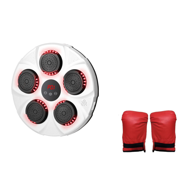 Smart Bluetooth boxningsmaskin med handskar - Väggmonterad målträningsstämpelutrustning för vuxna, barn, hemmaträning och gym a4