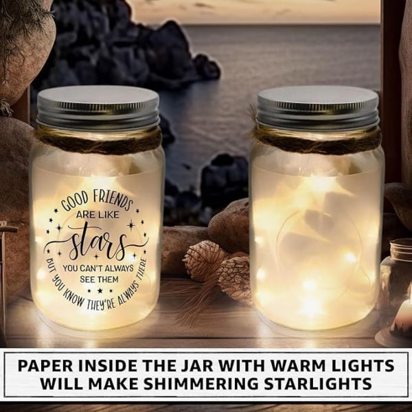 Mason Jar Lights -lahjat äitienpäiväksi – joulukoristeita lahjat Bestielle, moomille, parhaalle ystävälle, soul-sisarelle, lainoppineelle, työparhaalle, työtoverille B