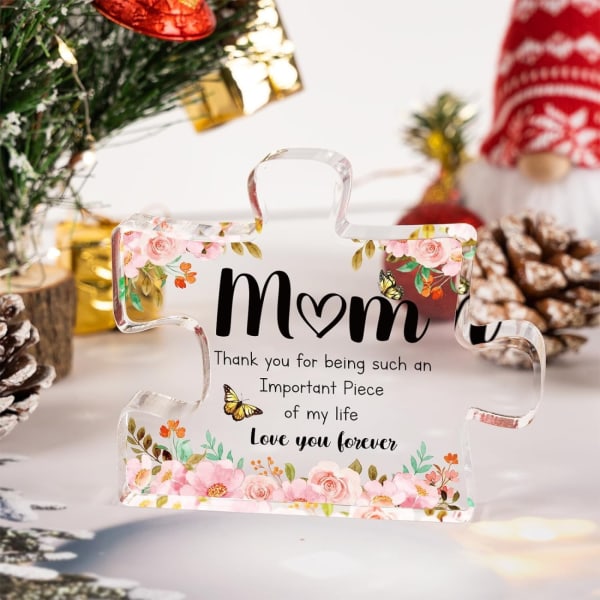 Personliga presenter till mamma i akrylpussel - perfekt mors dag, födelsedag eller semesteröverraskning från dotter och son A