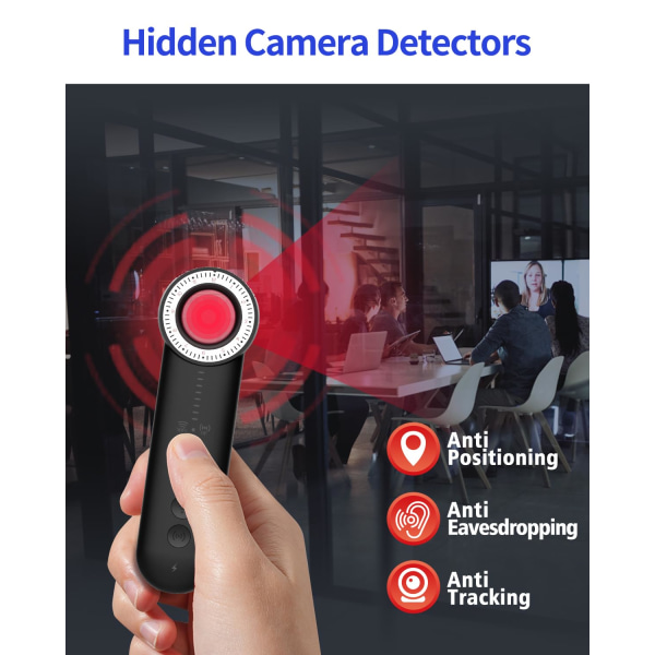 Säilytä yksityisyytesi piilotettujen kamerailmaisimien avulla - RF-tunnistin GPS-seurantatunnistin - Tunnistaa kuuntelulaitteet toimistoissa, hotelleissa ja kylpyhuoneissa blue