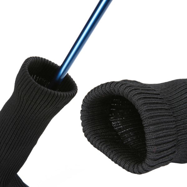 Sommarrea 3X Golfklubbhuvudskydd Set Lång Hals Driver Fairway Woods Huvudskydd Svart Svart