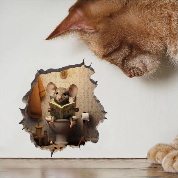 Mouse Hole Decal - Mouse Hole 3D Wall Sticker 4