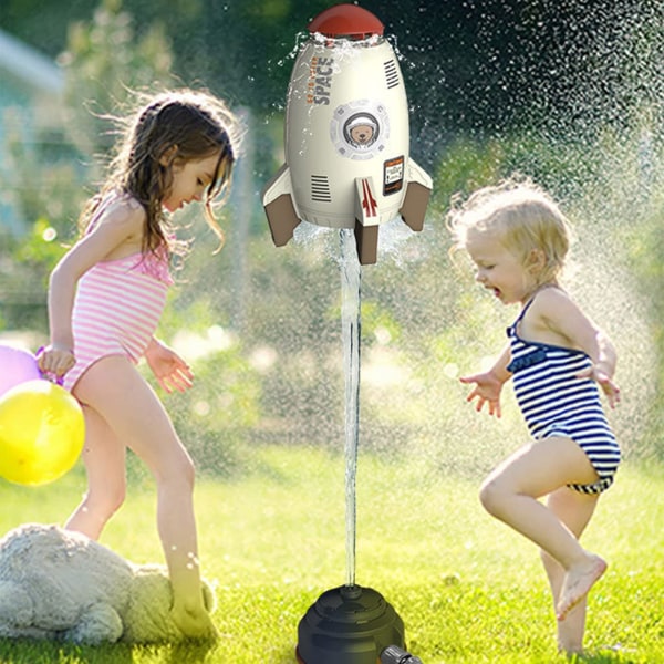 Vannrakettsprinkler Lekekaster - Utendørs sprutsprinkler for barn Utendørs hagesprinkler 360-graders rotasjonsfeste A