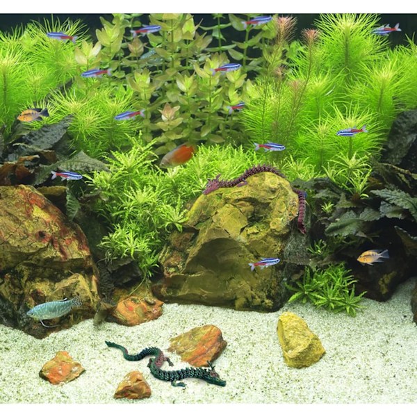 Sommarrea 30cm Rolig Drake Akvarium Ornament 3D Mini Akvarium Dekorationer Landskap Kreativ Tecknad M green