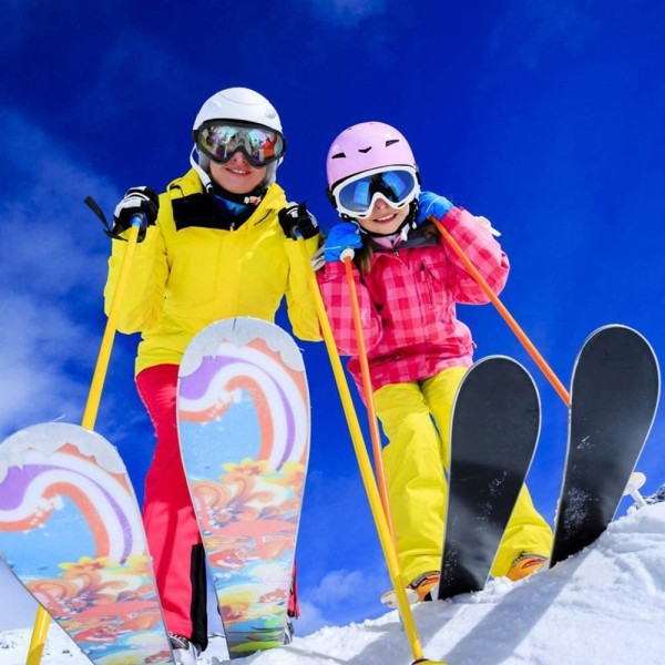 Justerbara skid- och motorcykelglasögon - Anti-UV snowboardglasögon för terrängkörning - Skyddande stridsglasögon för män, kvinnor och barn grey