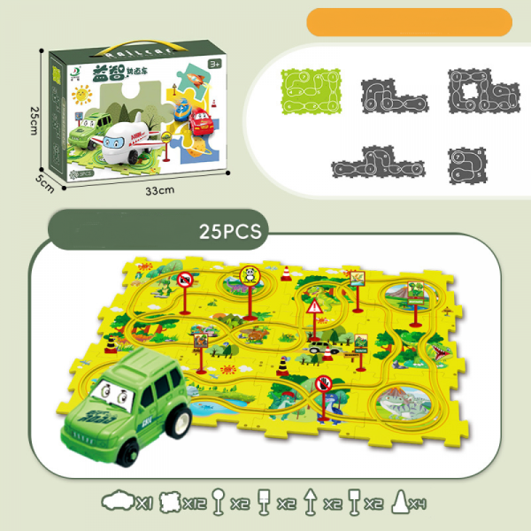 Leksaker för 3-åriga pojkar - Brädspel och pusselleksaksbilar för barn 3-5 - Dinosaurieleksaker för pojkar 2-6 - Perfekta presenter