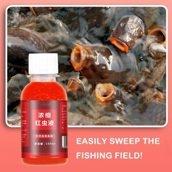 2 STK Red 40 Fishing Liquid - Red40 Red Ink Fishing Atttractant, 100ml. Forbedre tiltrekning og lukt av lokkemat for ørret, torsk, karpe, bass