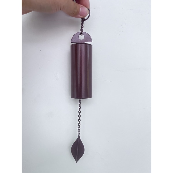 Deep Resonance Serenity Bell Windchime, Unique Low Tone Wind Chimes For Outside Copper Garden Ornament Bronze Red 25.5*4.0*25.5cm