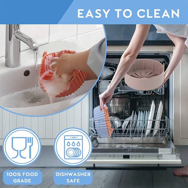 Sommarrea Återanvändbar Air Fryer Silikonform - Silikonform för Air Fryer