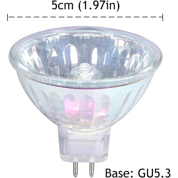 Sommarrea MR16 Halogenlampor 20W 12V GU5.3 Spotlights för Takbelysning Dimbar, 36° Spridningsvinkel, 3000K Varmvit, 2-Pin Sockel, 6-Pack