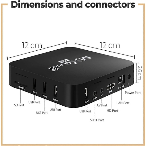 Kesän kuuma ale 5G MXQ PRO 4K TV-boksi Android 10.1 Quad Core Älykäs mediasoitin 1GB+8GB
