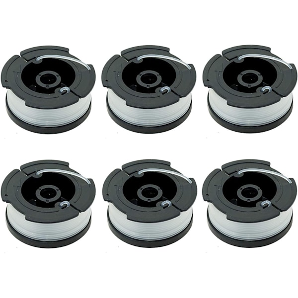 Sommarrea 6-pack spolar A6481 A6485 för Black Decker trimmer