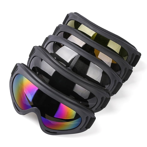 Justerbara skid- och motorcykelglasögon - Anti-UV snowboardglasögon för terrängkörning - Skyddande stridsglasögon för män, kvinnor och barn grey