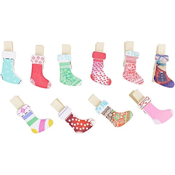Sommer Hot Sale 80 stk Mini Klesklyper i Tre, Juledekorasjon