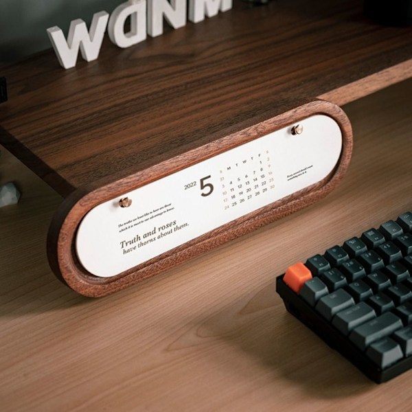 2024 Miniatyr Kunst Ornament Trekalender Planlegger Påminnelse Skrivebordsornamenter Eksklusiv Tre Skrivebordskalender