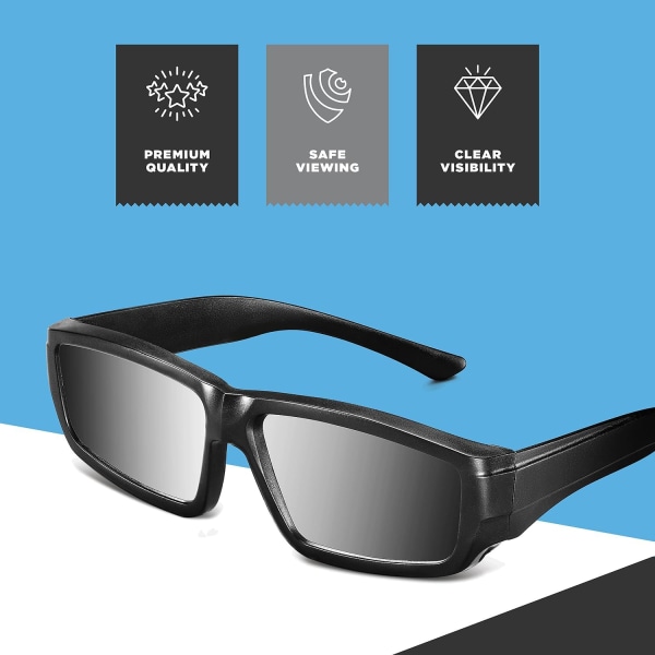 Solformørkelsesbriller (2-pak) 2024 CE- og ISO-certificerede sikre skærme til direkte solsegning Nasa-godkendt 2024