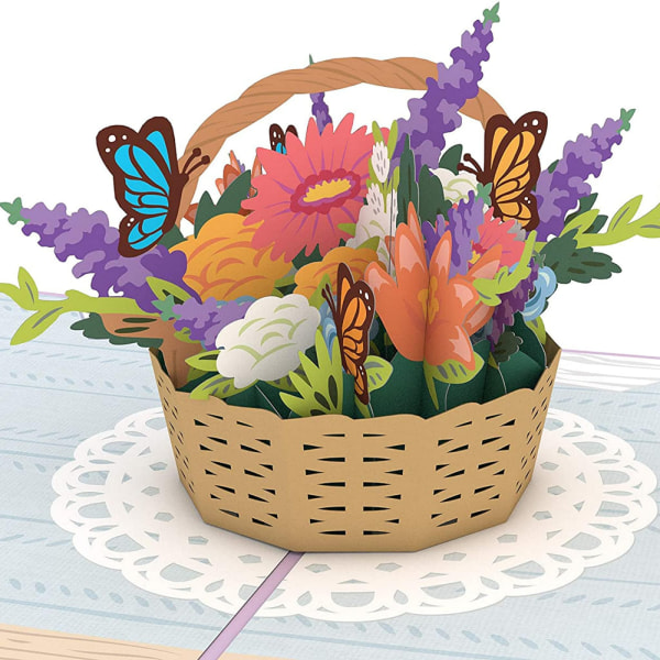 Blomma popup-kort för kvinnor - mors dag, födelsedagspresenter, 3D-blommahälsningskort med kuvert för familj, vänner, årsdag