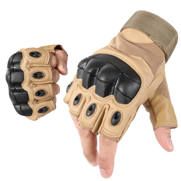 Fingerless Tactical Gloves for Men - Protection, Breathable, Comfortable & Perfect for Summer Outdoor Activities ArmyGreen M